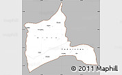 Gray Simple Map of ARICA, cropped outside