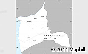 Gray Simple Map of ARICA, single color outside