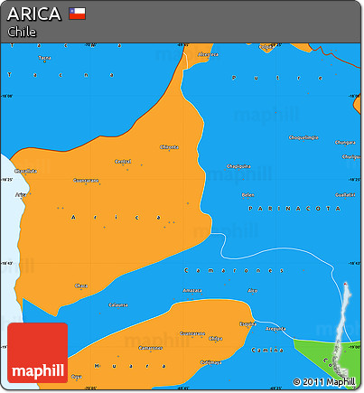 Political Simple Map of ARICA