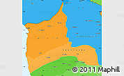 Political Shades Simple Map of ARICA