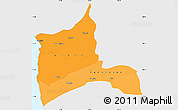 Political Shades Simple Map of ARICA, single color outside