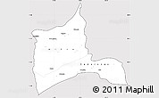 Silver Style Simple Map of ARICA, cropped outside