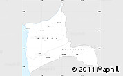 Silver Style Simple Map of ARICA, single color outside