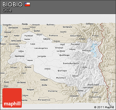 Classic Style 3D Map of BIOBIO