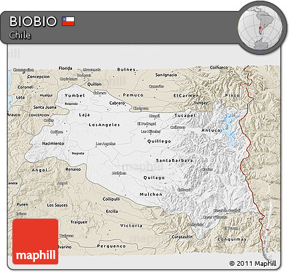 Classic Style 3D Map of BIOBIO