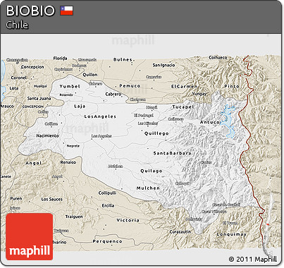 Classic Style 3D Map of BIOBIO