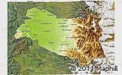 Physical 3D Map of BIOBIO, satellite outside