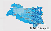 Political Shades 3D Map of BIOBIO, cropped outside
