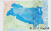 Political Shades 3D Map of BIOBIO, lighten