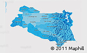 Political Shades 3D Map of BIOBIO, single color outside