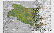 Satellite 3D Map of BIOBIO, lighten, desaturated