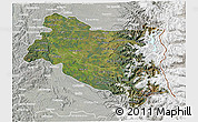 Satellite 3D Map of BIOBIO, lighten, semi-desaturated