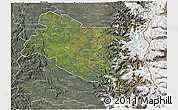 Satellite 3D Map of BIOBIO, semi-desaturated