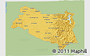 Savanna Style 3D Map of BIOBIO, single color outside