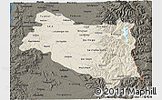 Shaded Relief 3D Map of BIOBIO, darken