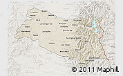 Shaded Relief 3D Map of BIOBIO, lighten