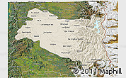 Shaded Relief 3D Map of BIOBIO, satellite outside