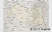 Shaded Relief 3D Map of BIOBIO, semi-desaturated