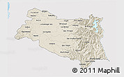 Shaded Relief 3D Map of BIOBIO, single color outside
