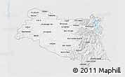Silver Style 3D Map of BIOBIO, single color outside