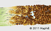 Physical Panoramic Map of Antuco