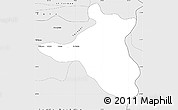 Silver Style Simple Map of Antuco