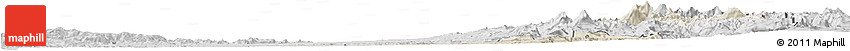 Shaded Relief Horizon Map of BIOBIO, desaturated Shaded Relief Horizon Map of BIOBIO, desaturated