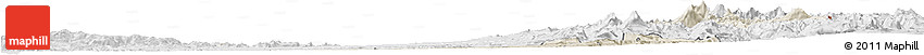 Shaded Relief Horizon Map of BIOBIO, lighten, desaturated Shaded Relief Horizon Map of BIOBIO, lighten, desaturated