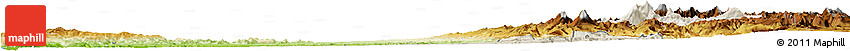 Shaded Relief Horizon Map of BIOBIO, physical outside Shaded Relief Horizon Map of BIOBIO, physical outside
