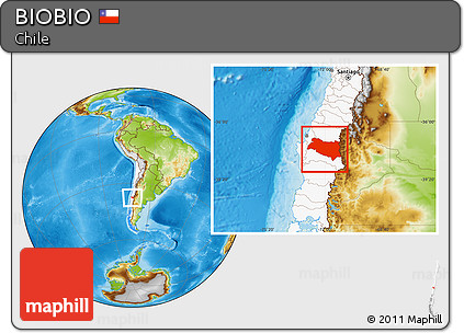 Physical Location Map of BIOBIO, highlighted country