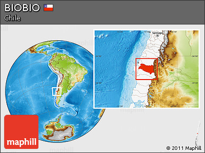 Physical Location Map of BIOBIO, highlighted country