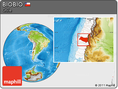 Physical Location Map of BIOBIO, highlighted country