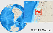 Shaded Relief Location Map of BIOBIO