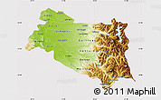 Physical Map of BIOBIO, cropped outside