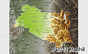 Physical Map of BIOBIO, darken, semi-desaturated