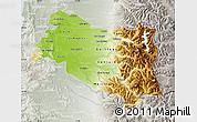 Physical Map of BIOBIO, lighten, semi-desaturated