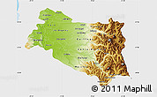 Physical Map of BIOBIO, single color outside