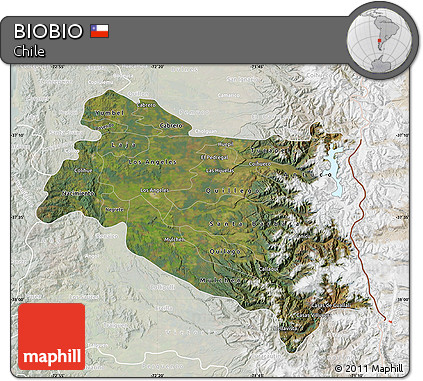 Satellite Map of BIOBIO, lighten