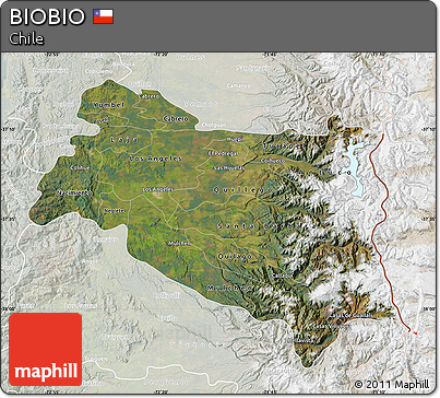 Satellite Map of BIOBIO, lighten
