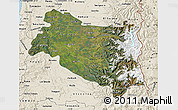 Satellite Map of BIOBIO, shaded relief outside