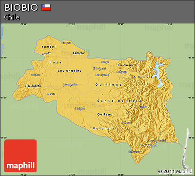 Savanna Style Map of BIOBIO, single color outside
