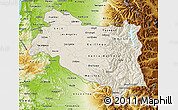 Shaded Relief Map of BIOBIO, physical outside