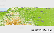 Physical Panoramic Map of Nacimiento