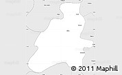 Silver Style Simple Map of Nacimiento