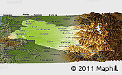 Physical Panoramic Map of BIOBIO, darken