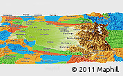 Physical Panoramic Map of BIOBIO, political outside