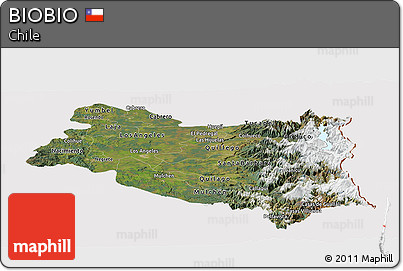 Satellite Panoramic Map of BIOBIO, cropped outside