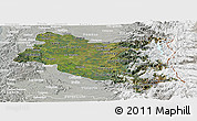 Satellite Panoramic Map of BIOBIO, lighten, semi-desaturated