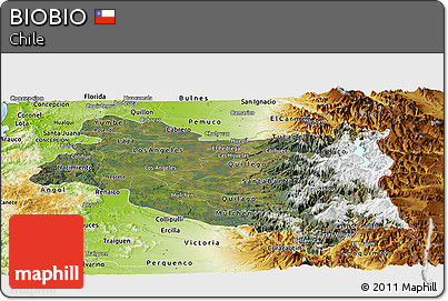 Satellite Panoramic Map of BIOBIO, physical outside