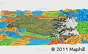 Satellite Panoramic Map of BIOBIO, political outside
